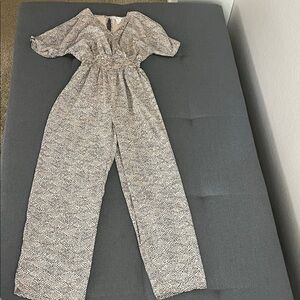 Japna Women's Jumpsuit in Black and White Pattern